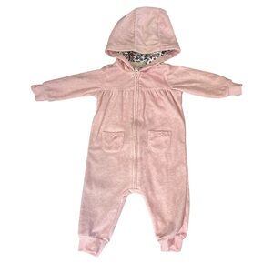 Carters 6 month pink bodysuit with hoodie